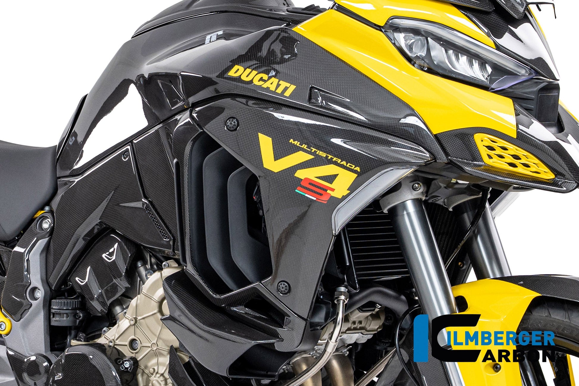 Rechter radiator zijpaneel glanzend carbon Ducati Multistrada V4RS (2025+)