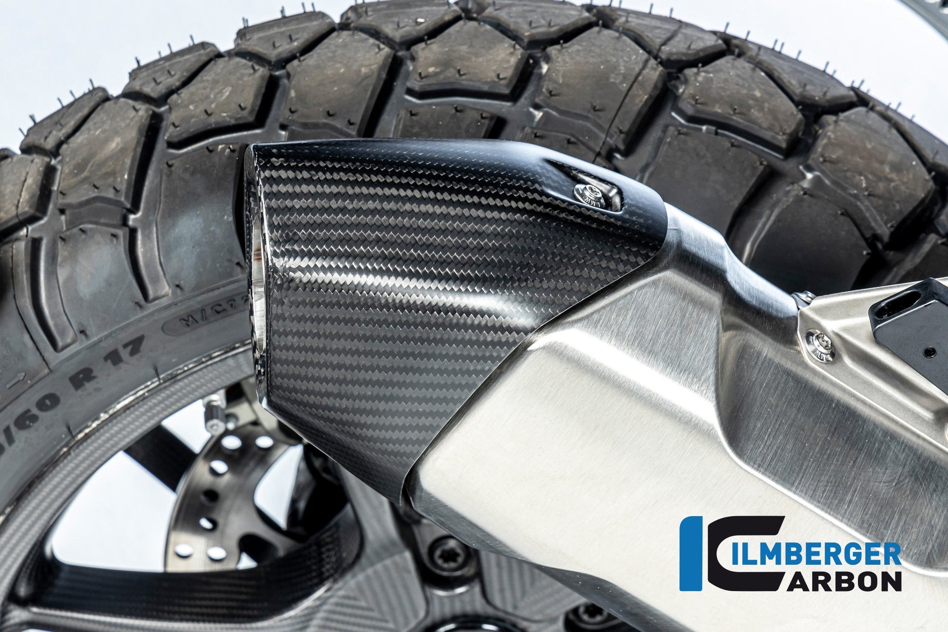 Uitlaatdemper beschermer (Achterzijde) mat carbon BMW R1300GS Adventure Option 719 Karakorum 2024+