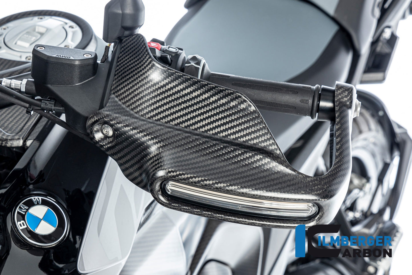 Handkap handbeschermer Hoog met Knipperlicht links mat carbon BMW R1300GS Adventure Trophy 2024+