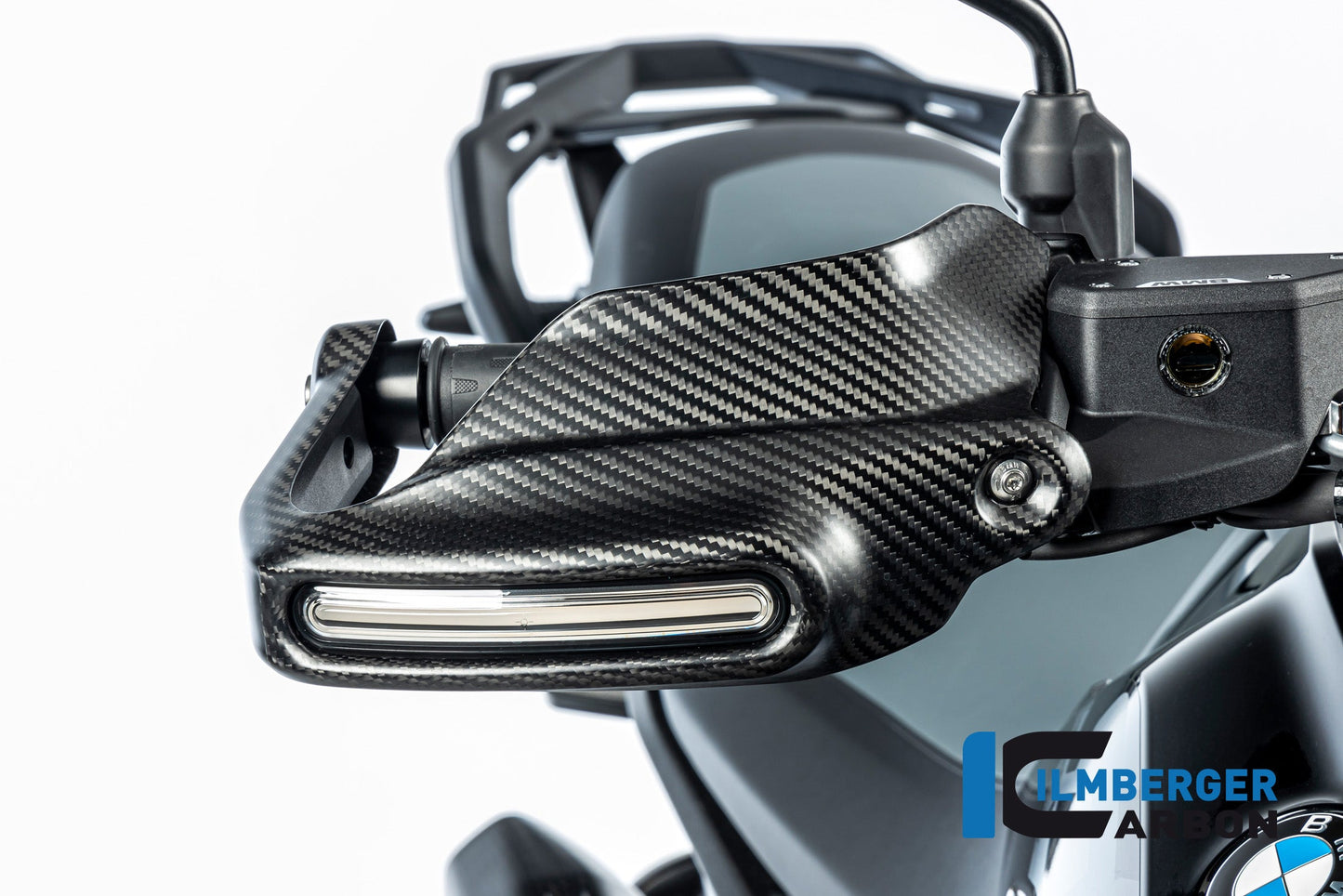 Handkap handbeschermer Hoog met Knipperlicht rechts mat carbon BMW R1300GS Adventure Triple Black 2024+