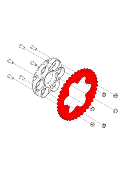 Sprocket Z41 P525 6 holes Ducati
