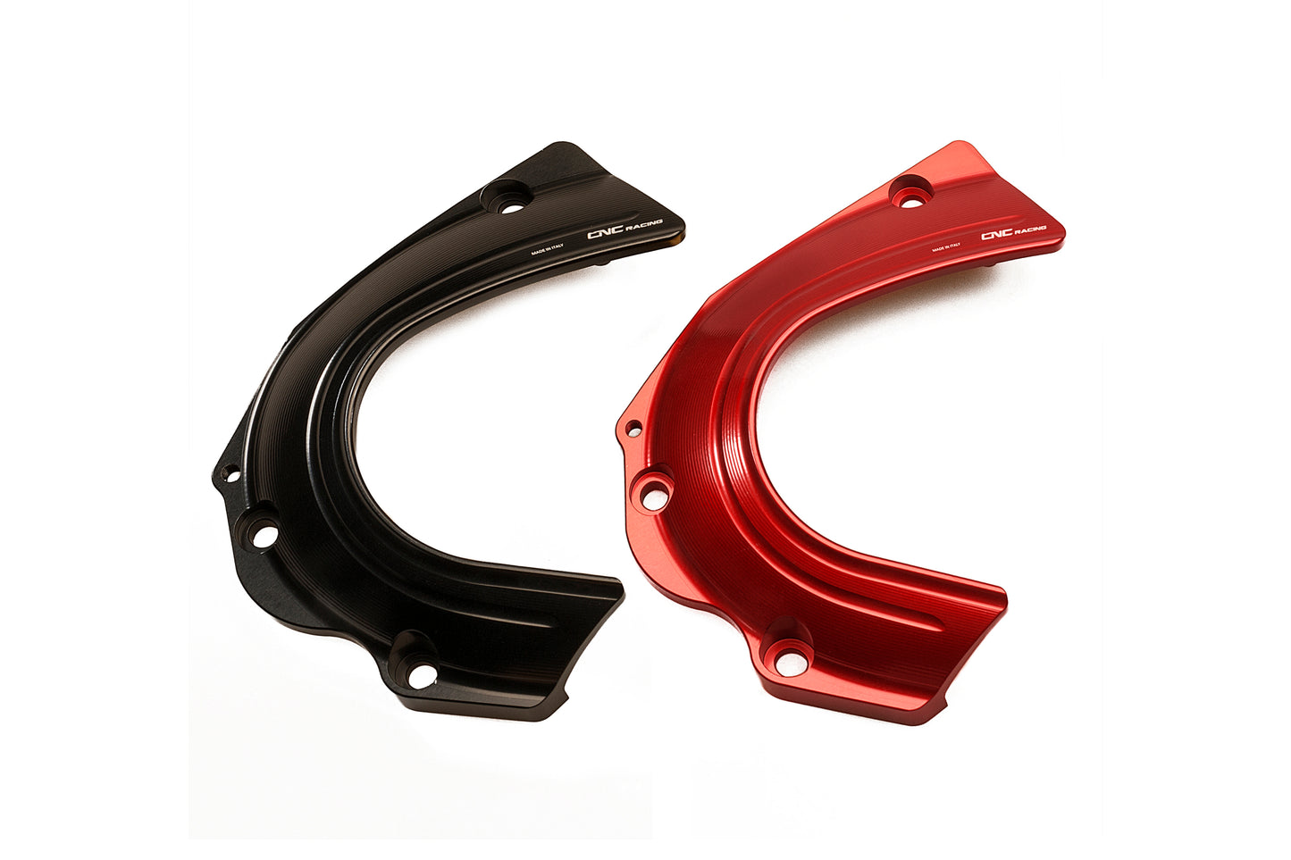 Voortandwiel cover Ducati Scrambler 2015-2018 productfoto zwart en rood