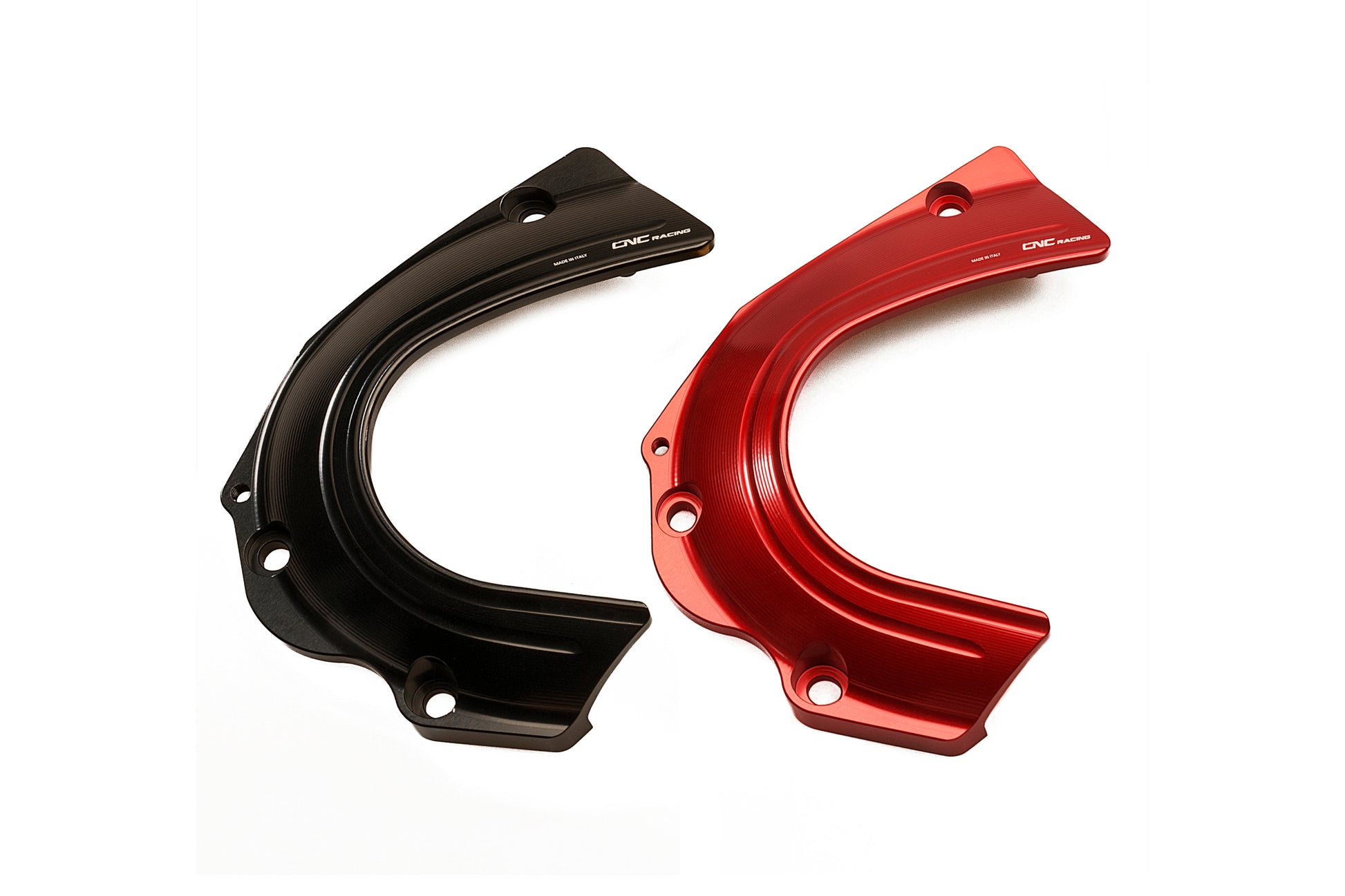Voortandwiel cover Ducati Scrambler 2015-2018 productfoto zwart en rood