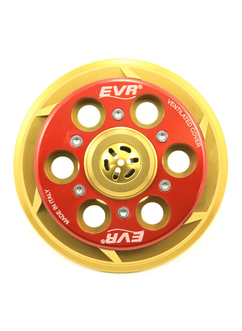 EVR Anti-clank Drukplaat Koppeling - basis goud / rode topplaat Ducati Hypermotard 1100 (2007-2012)