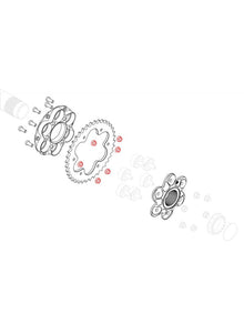 Titanium Quick-Change Achtertandwiel moerenset Set M8x1.25 - CNC Racing Ducati Diavel V4 RS (2025+)