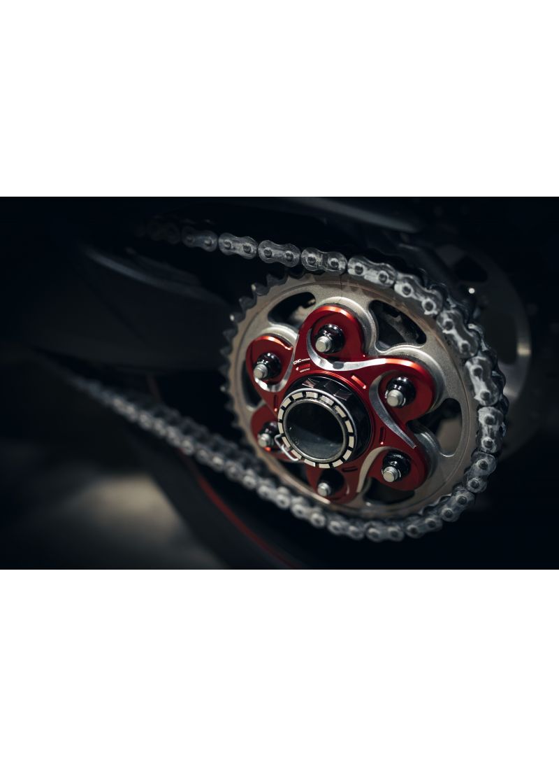 Achteras 'Bicolore' Moer Tandwieldrager Links Ducati Diavel V4 RS (2025+)