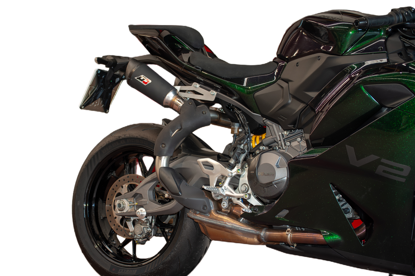 QD slip-on uitlatenset (2 st.) Gunshot Dark Matter Ducati Panigale V2 (2025+)