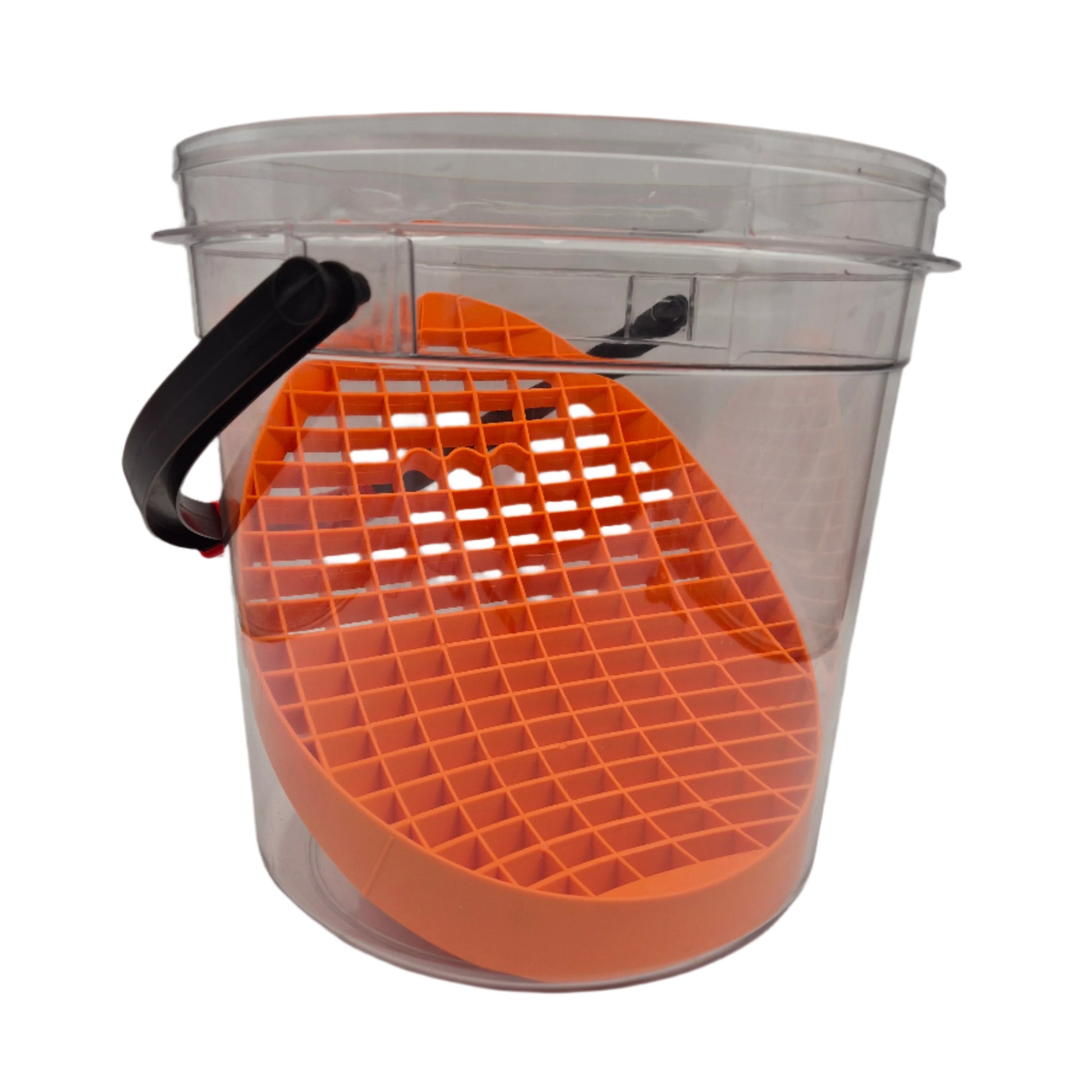 D Con Mitt Slide Rinse – Oranje Emmerinsert voor Veilig Spoelen tijdens Motor- en Auto-Detailing in D-Con Ultra Clear 19L emmer
