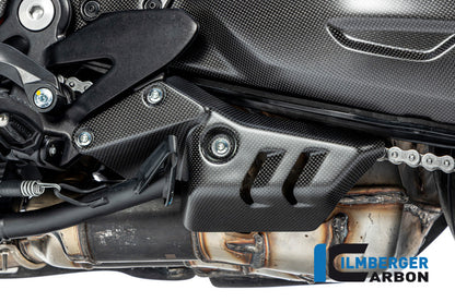 Uitlaat hitteschild links mat carbon Ducati Diavel V4 RS (2025+)