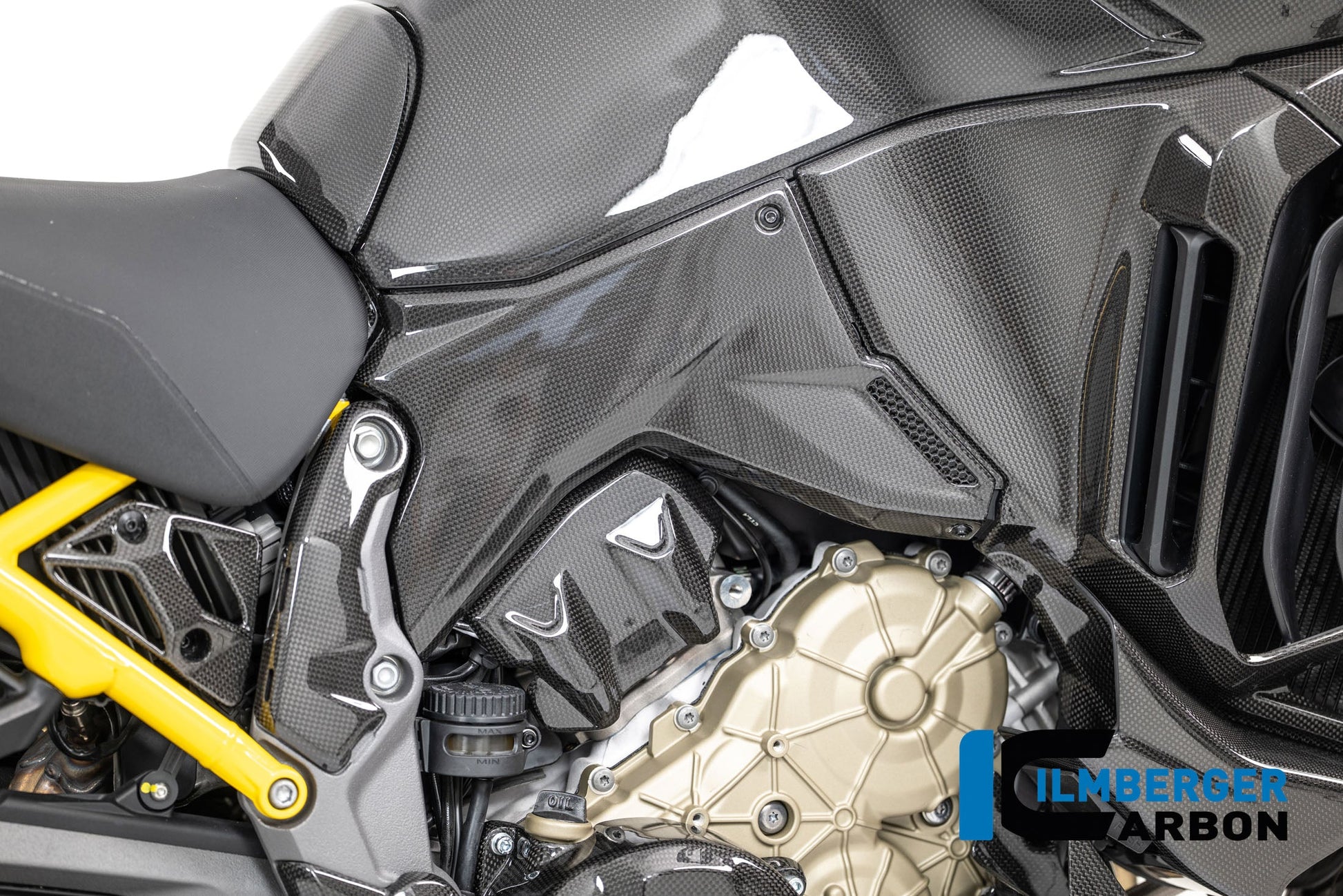 Bovenste framecover rechts glanzend carbon Ducati Multistrada V4 Pikes Peak (2025+)