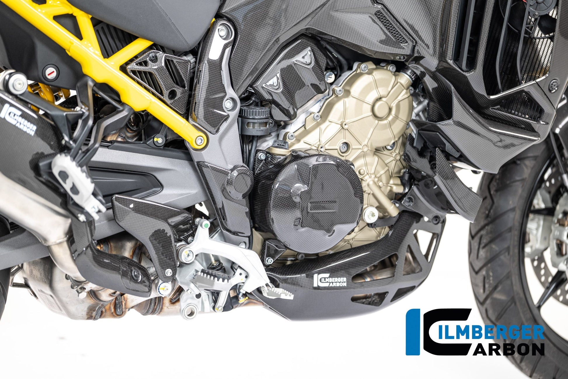 Heelplate rechts glanzend carbon Ducati Multistrada V4 Pikes Peak (2022-2024)