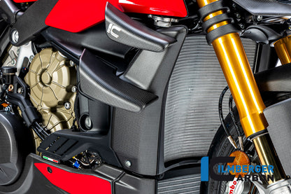Couverture de radiateur côté droit Matt Carbon Streetfighter V4 / V4S Ducati Streetfighter V4 (2023+)