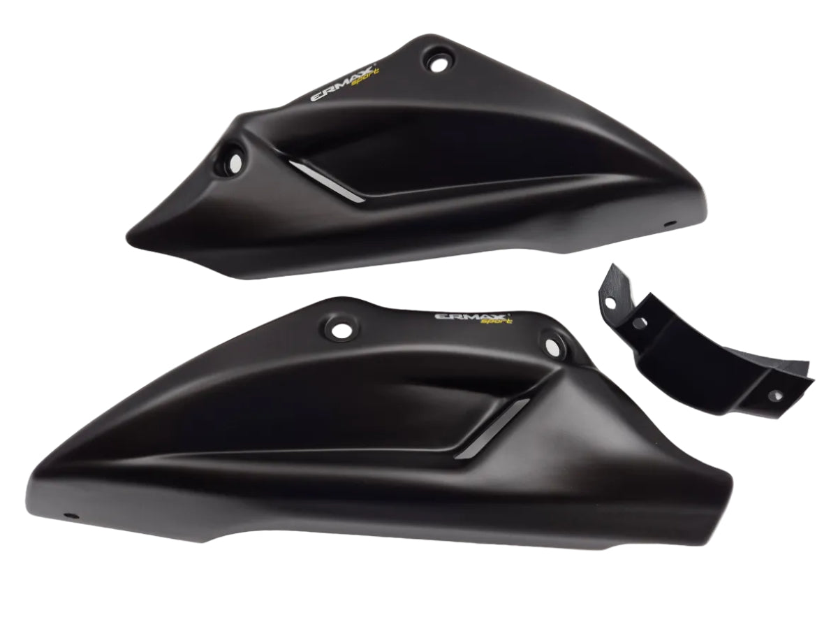 Ermax Blackline satin black bellypan Kawasaki Z650 2020+ vooraanzicht