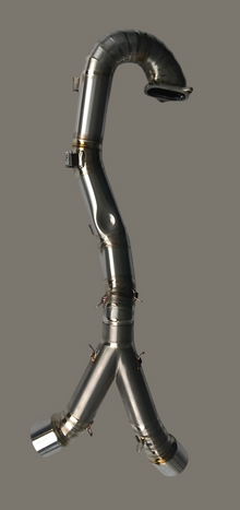 Shift-Tech titanium decat bochtensysteem (inc. OEM hitteschild montagepunten) Ducati Hypermotard 698 Mono (2024+)