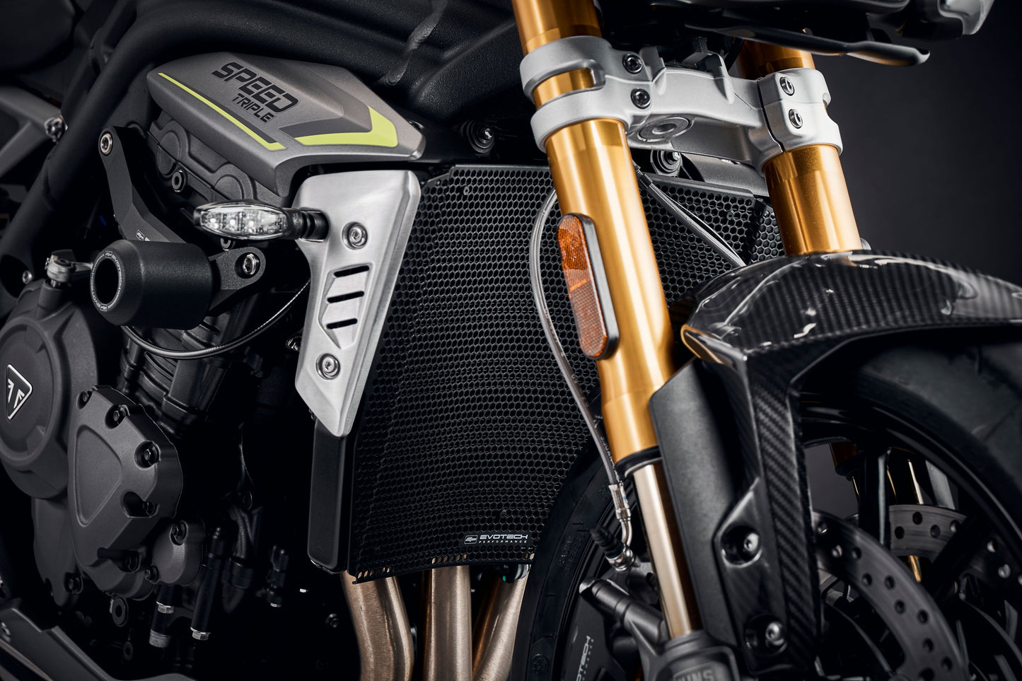 Radiatorcover Evotech (Zwart) - Triumph Speed Triple 1200 RS (2025+)