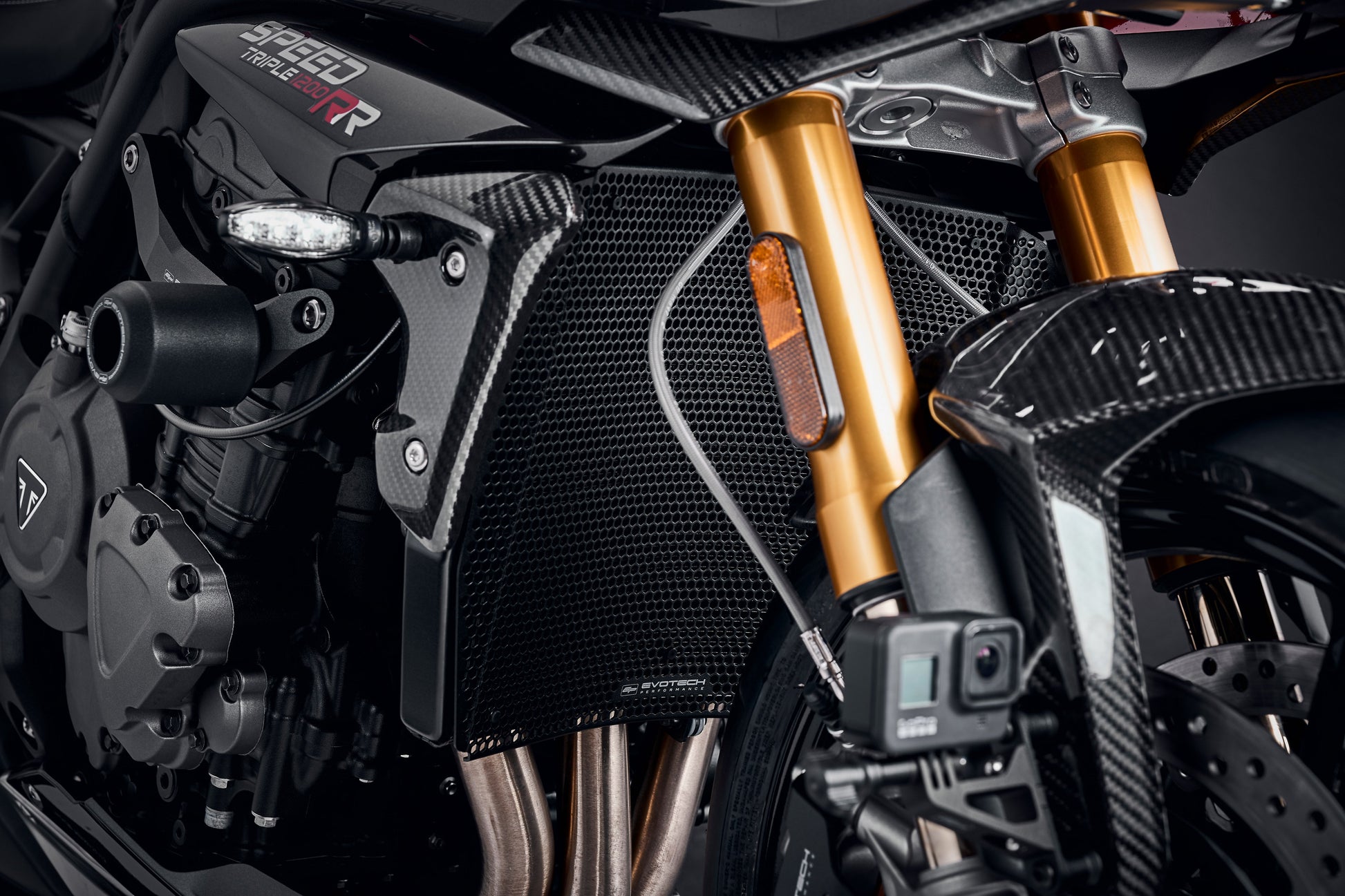 Evotech Radiatorcover (Black) - Triumph Speed Triple 1200 RR (2022+)