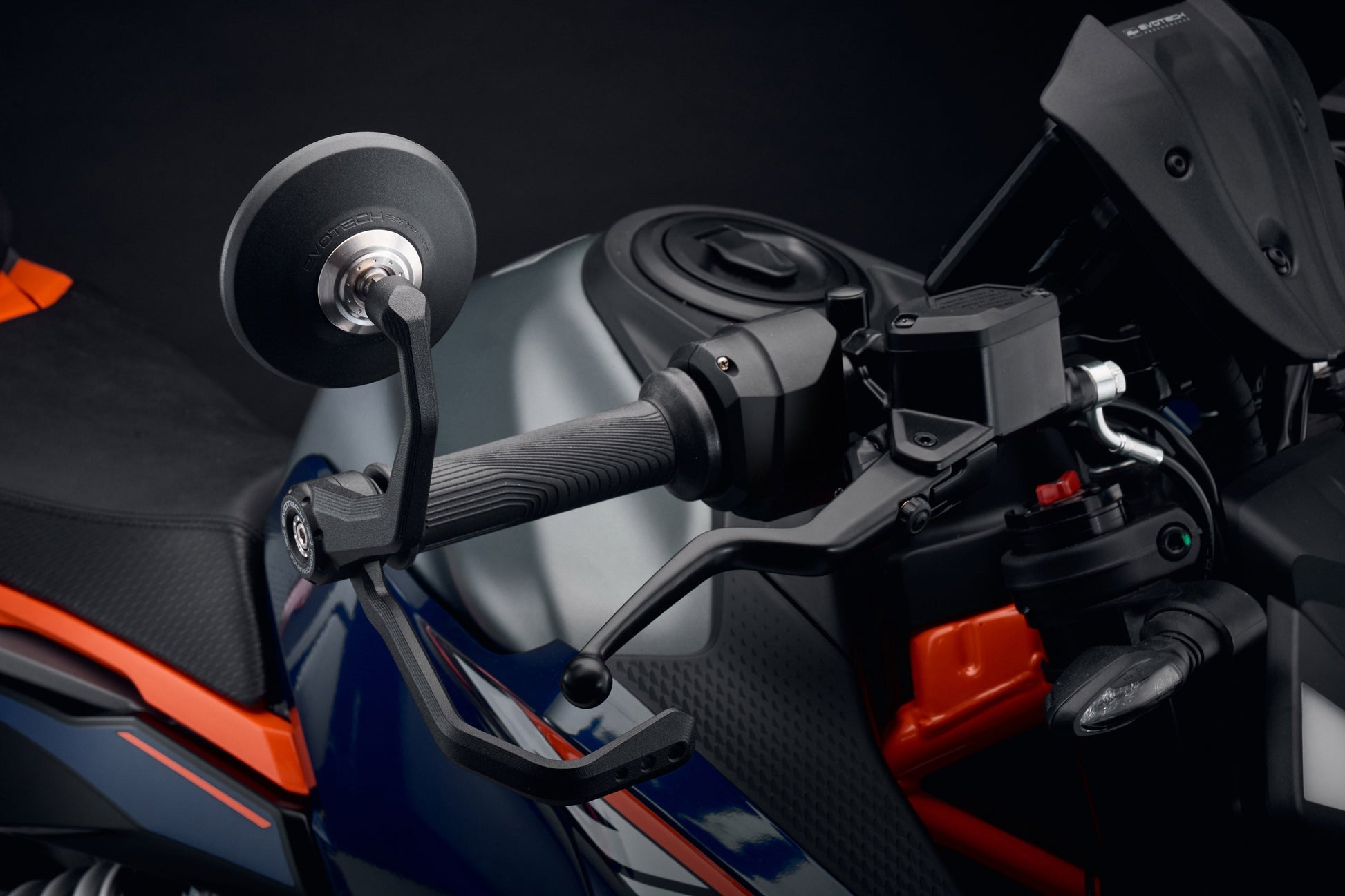 Evotech Bar End Spiegels incl. Remhendel Beschermer - KTM 390 Duke (2024+)