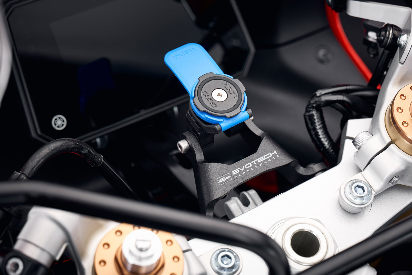 Navigatiesteun (stuurklemmontage) Evotech Performance voor Quad Lock - Yamaha XSR900 GP (2024+)