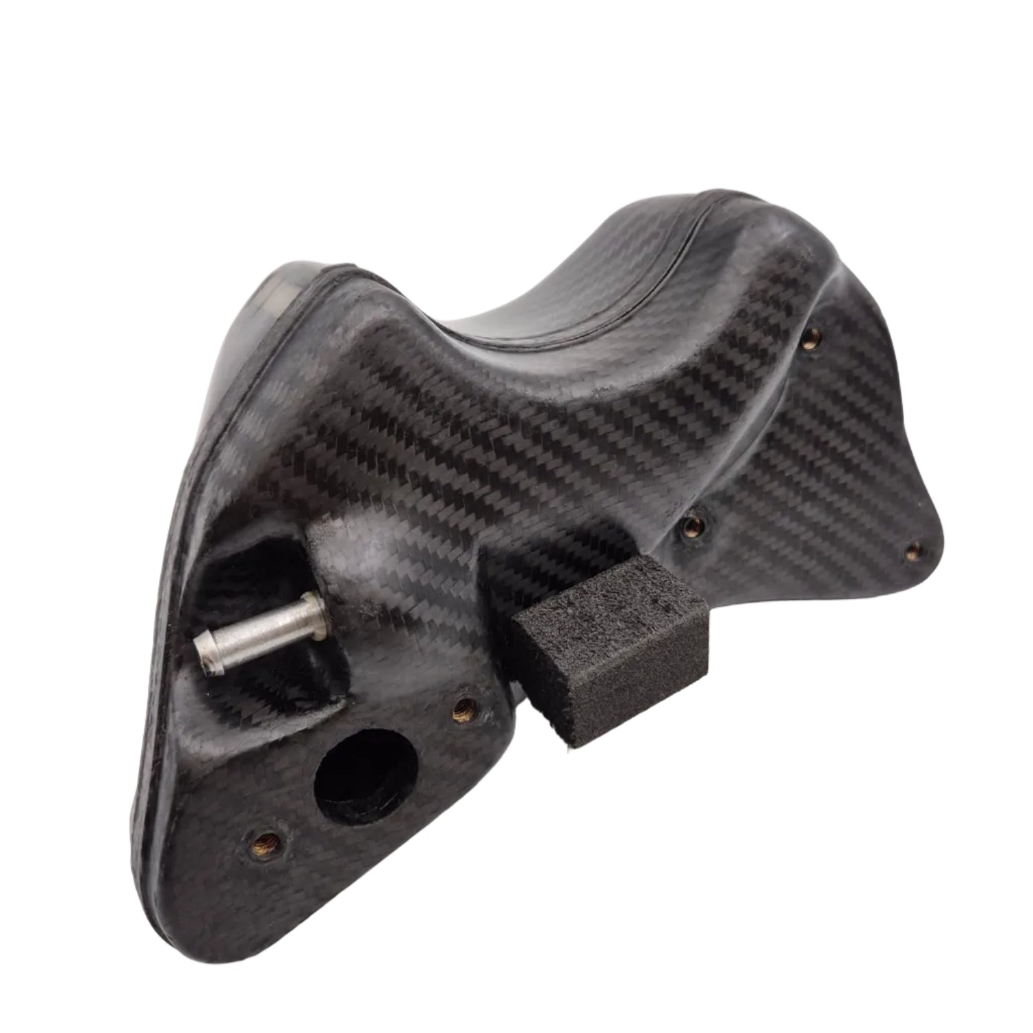Achteraanzicht van EVR carbon koelvloeistof reservoir voor Ducati 748 916 996 998 