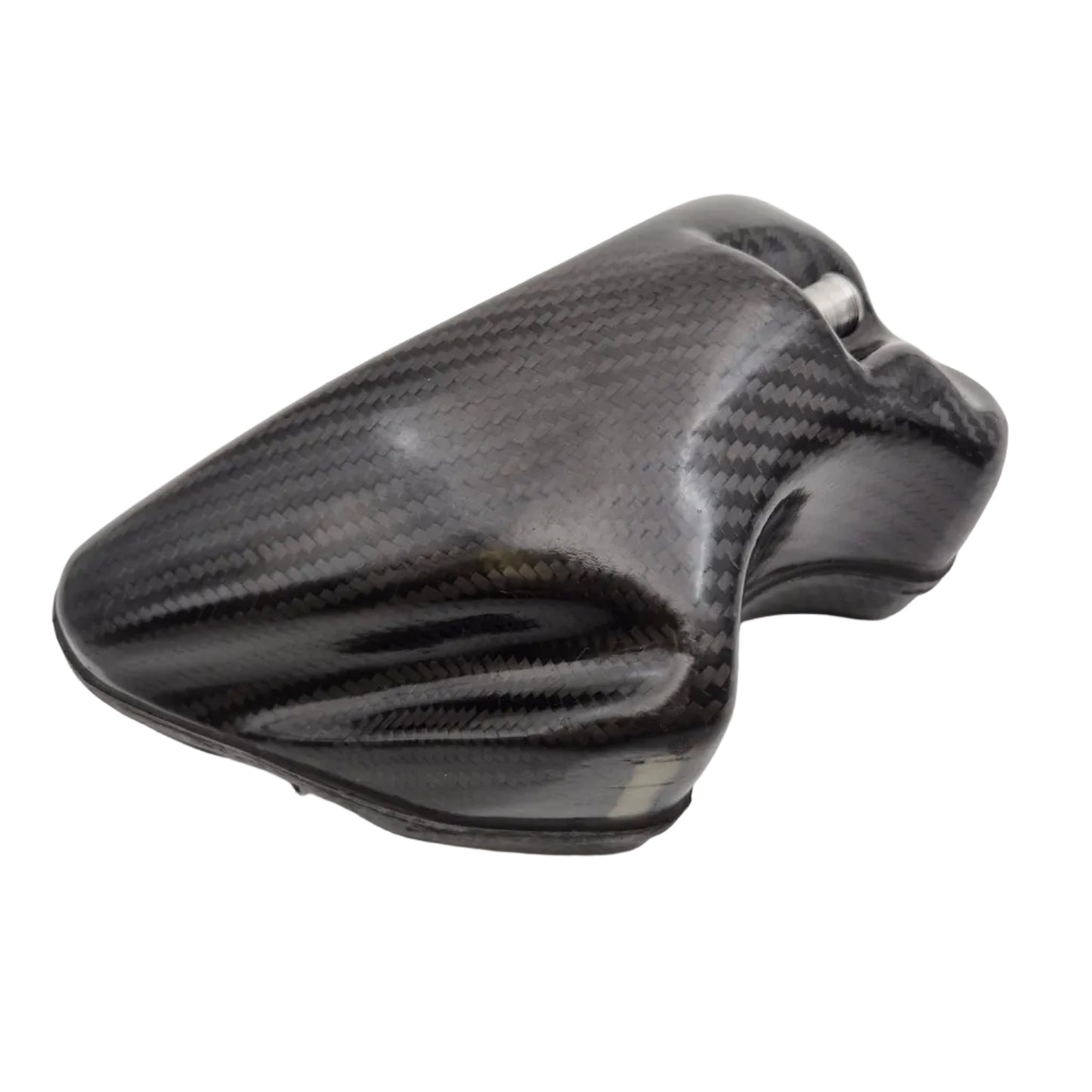 Bovenaanzicht van EVR carbon koelvloeistof reservoir voor Ducati 748 916 996 998 