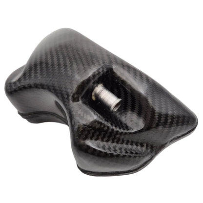Vooraanzicht van EVR carbon koelvloeistof reservoir met aluminium aansluiting voor Ducati 748 916 996 998 
