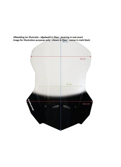 Ermax Touring windshield (48cm) Honda NC750 2021-2022 matt black