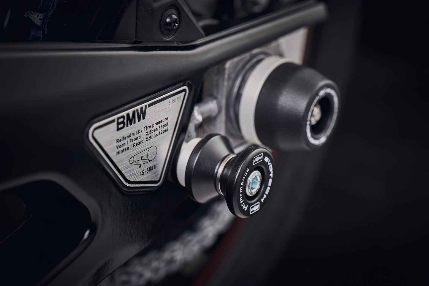Evotech Paddock Stand Bobbins - BMW S 1000 RR (2012-2014)