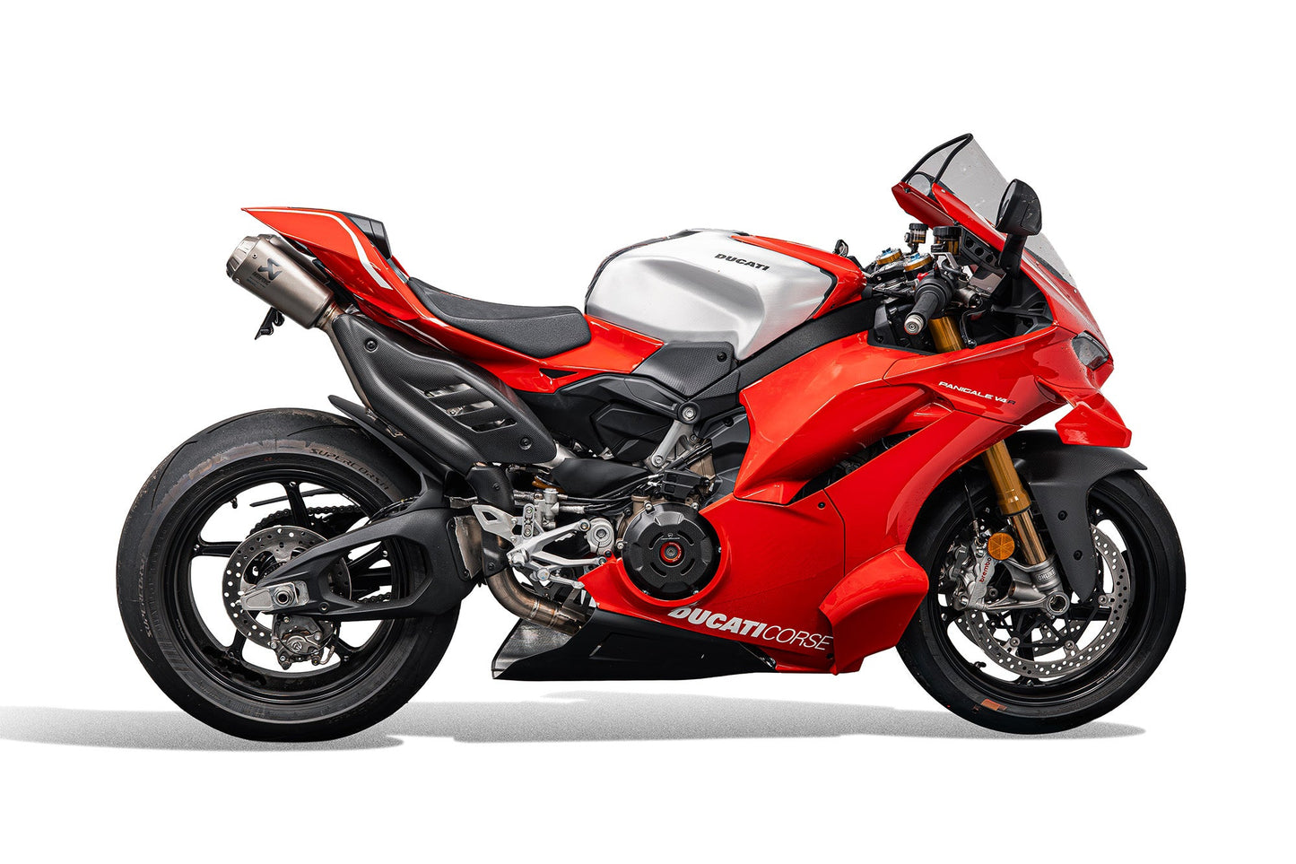 Verstelbare kentekenplaathouder Ducati Streetfighter V4 (2025+) with V1 Indicators For Akrapovic Titanium Full Race Exhaust System