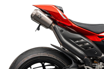 Verstelbare kentekenplaathouder Ducati Streetfighter V4 (2025+) with Sequential Indicators For Akrapovic Titanium Full Race Exhaust System