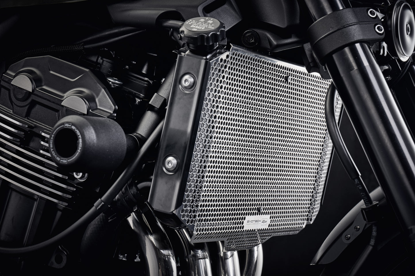 Evotech Kawasaki Z900RS Cafe Radiatorcover (2018-2020) (Stainless Steel)