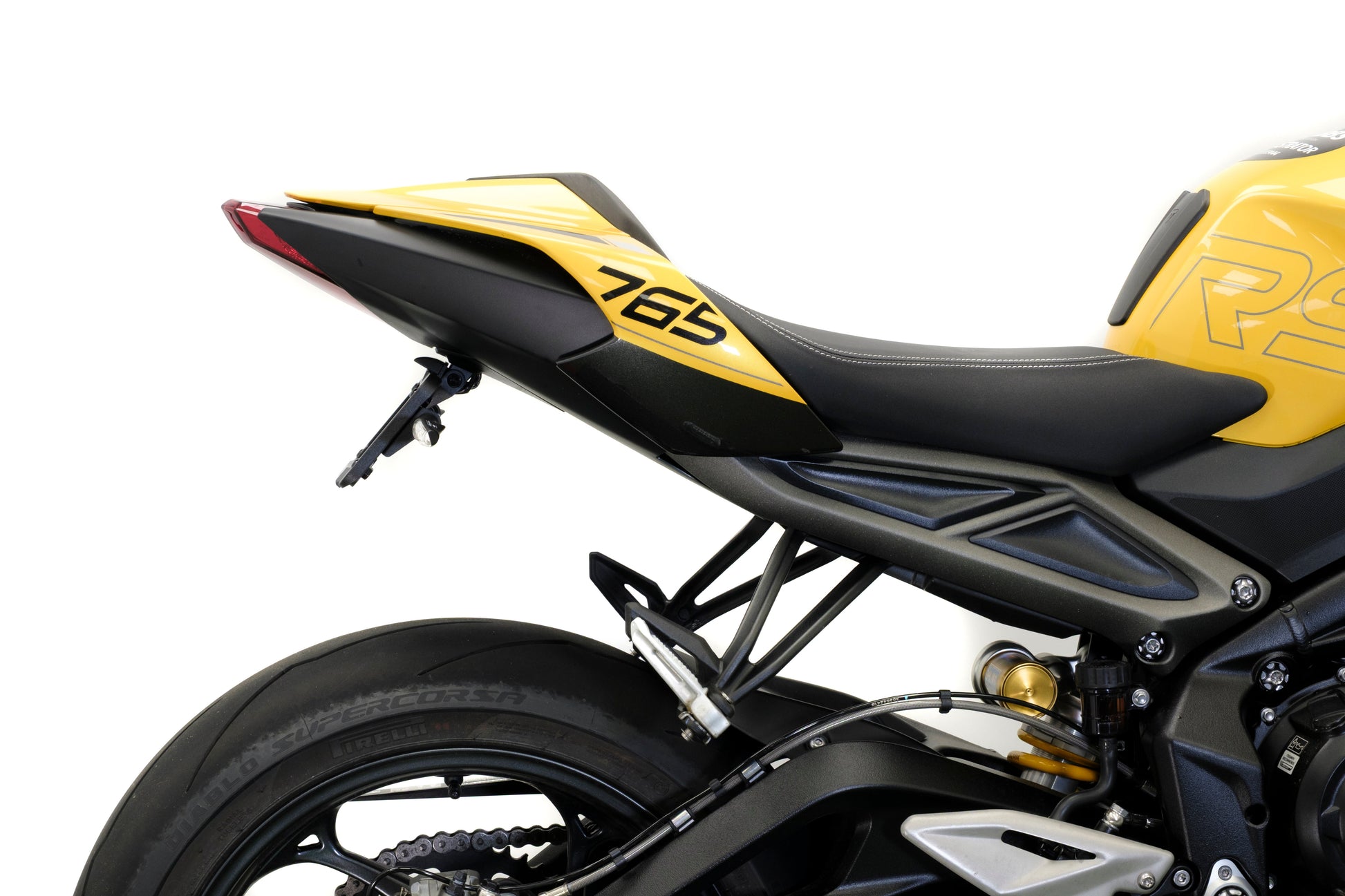 Verstelbare kentekenplaathouder incl. knipperlichten Evotech - Triumph Street Triple RX (2015 - 2016)