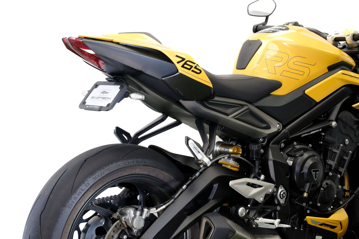 Verstelbare kentekenplaathouder incl. knipperlichten Evotech - Triumph Street Triple R (2017 - 2019)