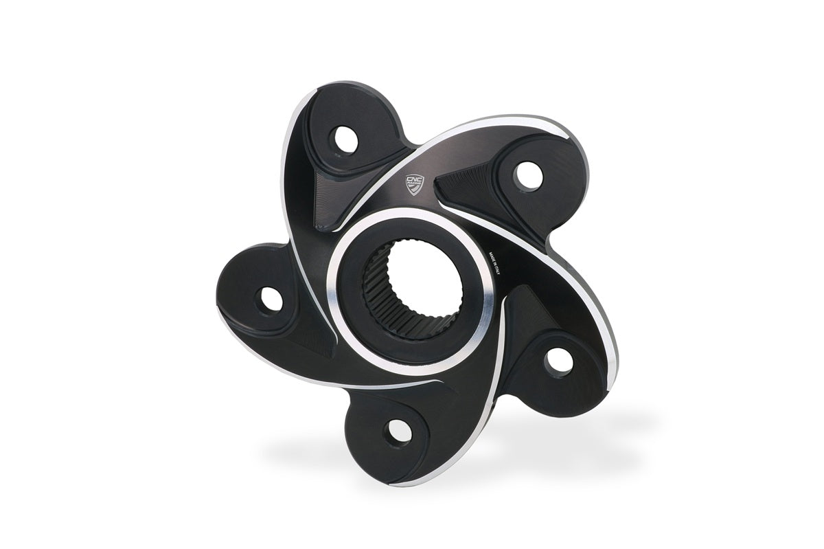 Achtertandwieldrager Bicolore - Ducati Monster 1100 EVO (2011-2015) vooraanzicht zwart-zilver