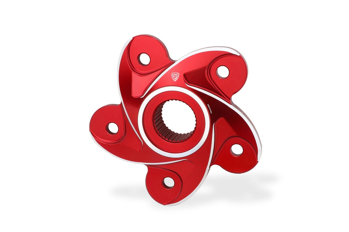 Achtertandwieldrager Bicolore - Ducati Monster S2R-1000 (2005-2007) vooraanzicht rood-zilver