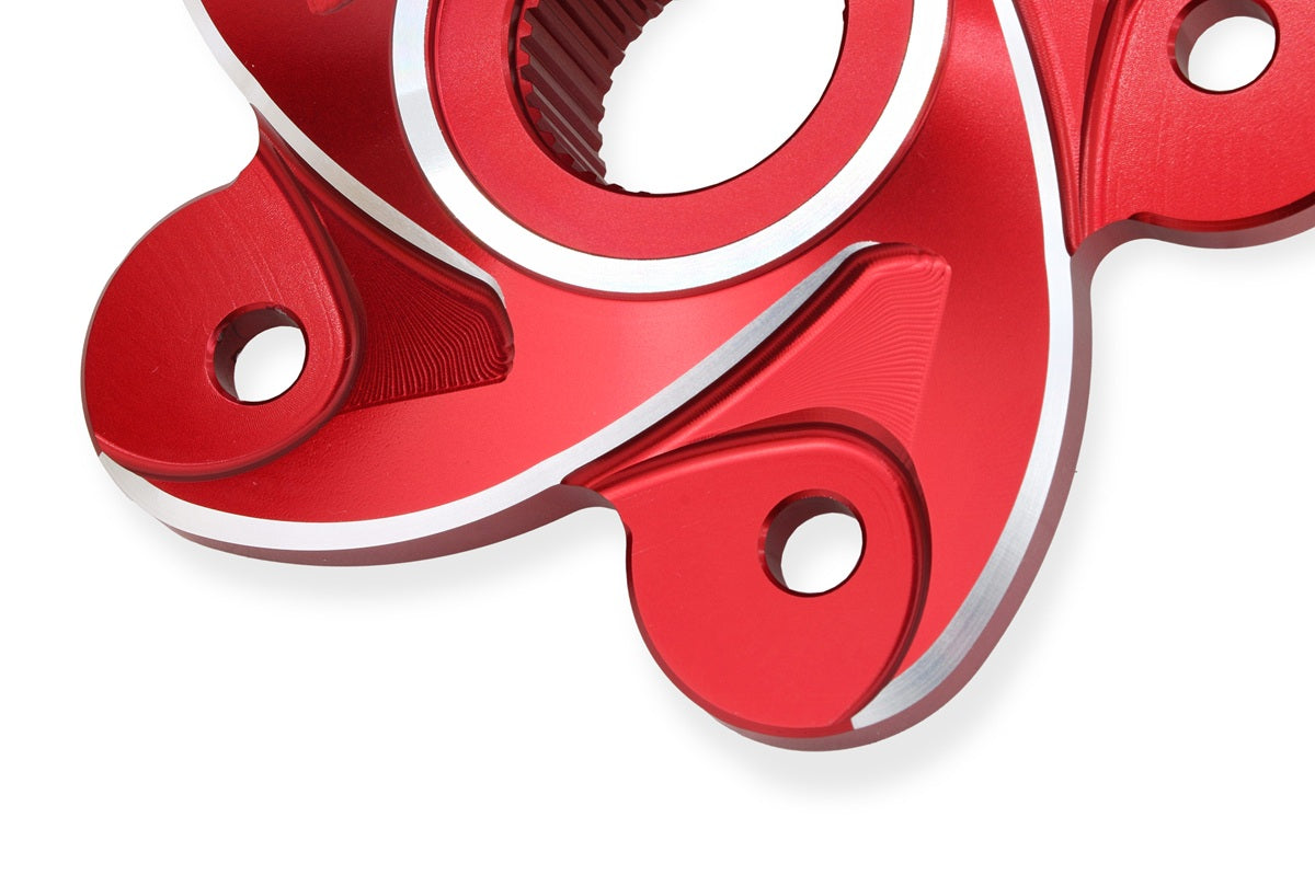Achtertandwieldrager Bicolore - Ducati Hypermotard 950 SP (2019-2025) detailfoto rood-zilver