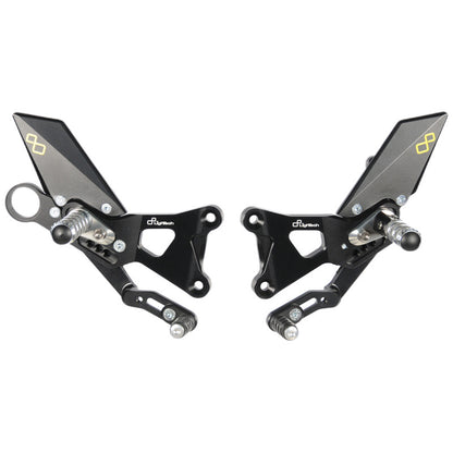 Ensemble d'interrupteurs de frein réglable avec des repousses de bas de pied et un modèle d'interrupteur standard BMW S1000RR HP4 2009-2014