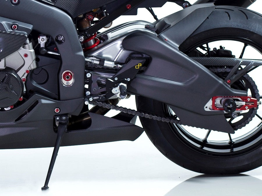Ensemble d'interrupteurs de frein réglable avec des repousses de bas de pied et un modèle d'interrupteur standard BMW S1000RR HP4 2009-2014