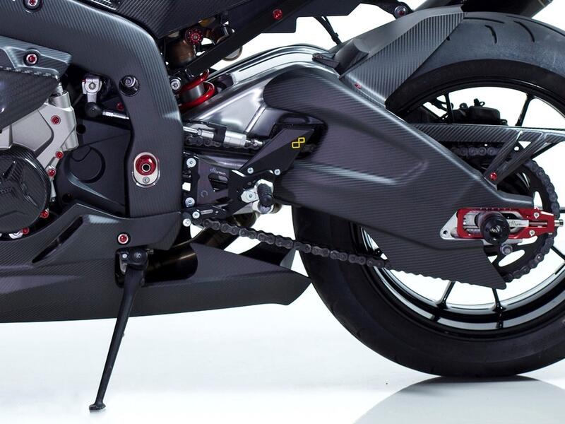 Ensemble d'interrupteur de frein réglable avec des repousses de pied fixe et un modèle d'interrupteur standard BMW S1000RR 2009-2014