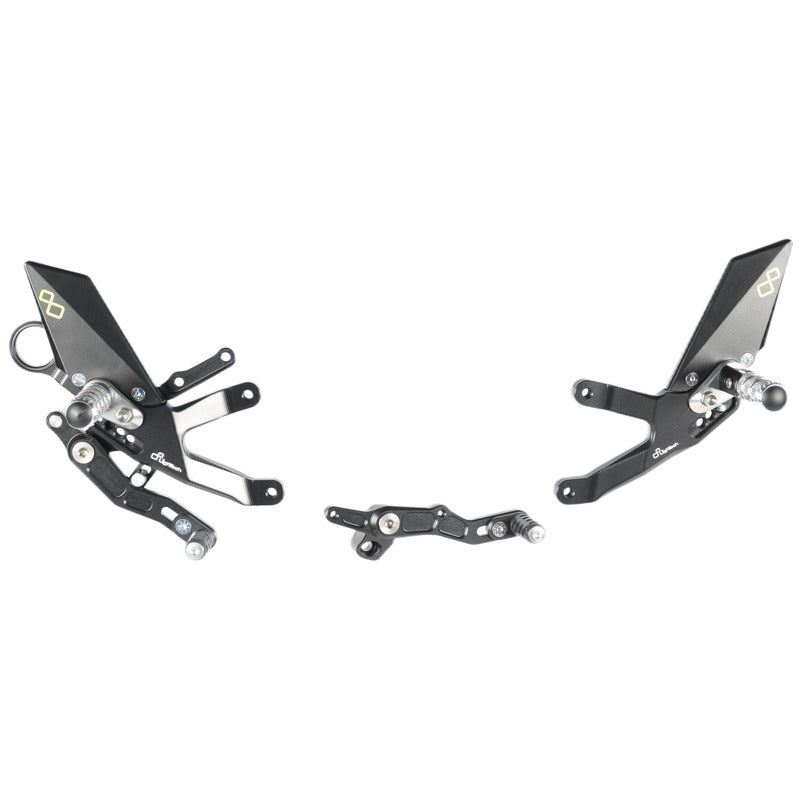 Ensemble de liaisons de frein réglable avec des repousses de bas de pied BMW S1000R 2017-2020