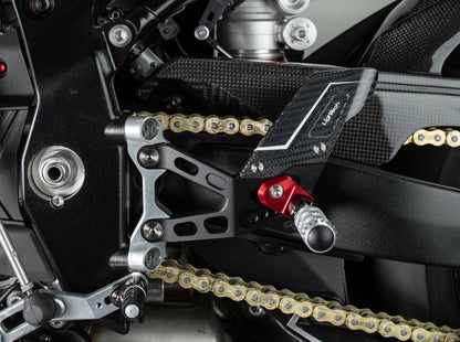 Ensemble de liaisons de frein réglable R (édition spéciale) avec des reproches pliants et des protecteurs de talons de carbone BMW S1000RR (2019-2024)