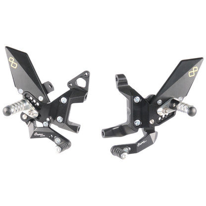 Ensemble d'interrupteurs de frein réglable avec repose-pieds fixes et modèle de décalage standard Ducati Panigale 1299 2015-2017