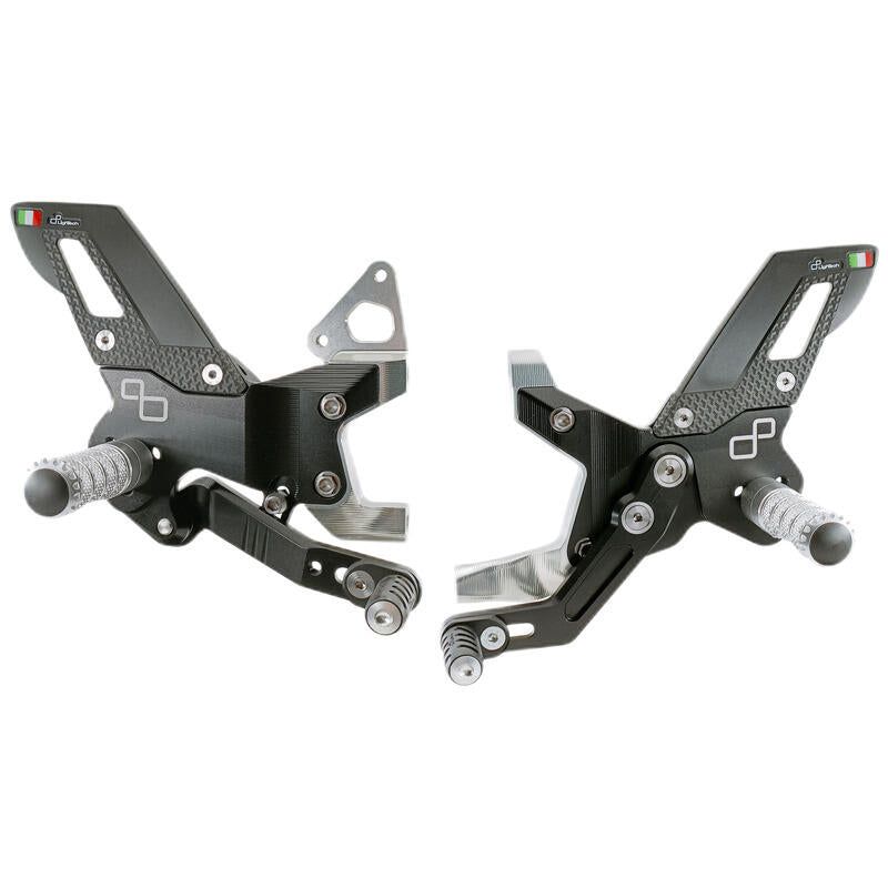 Ensemble de liaisons de frein réglable avec des repousses de pied fixe (utilisation de la piste) Ducati Panigale 1299 2015-2017