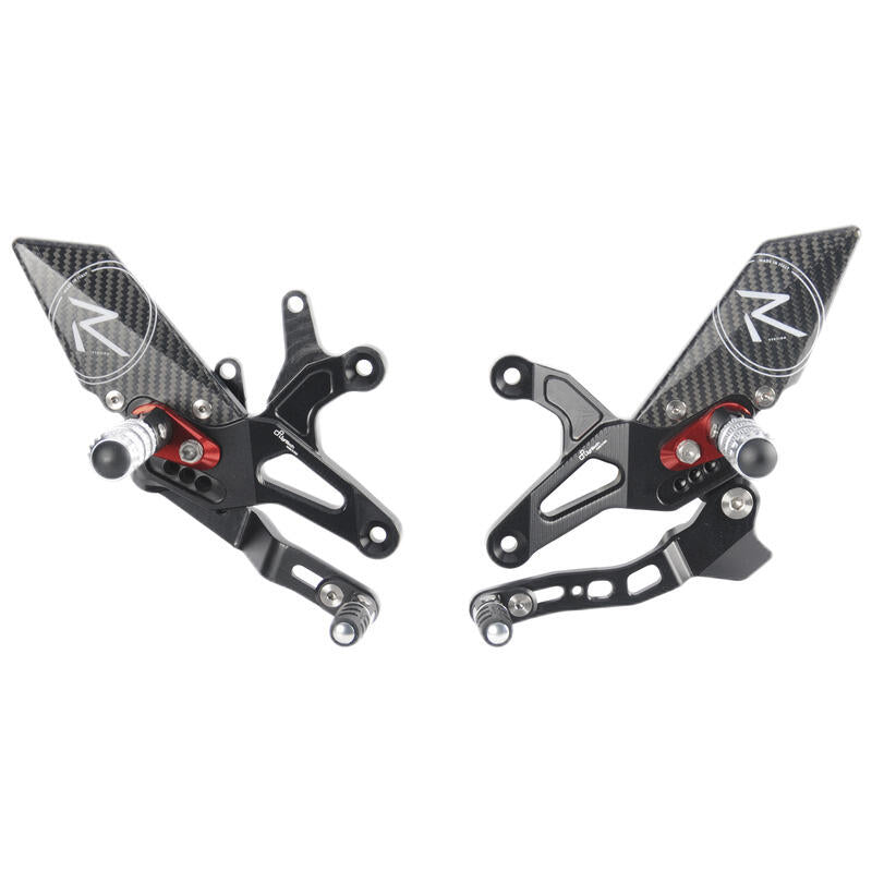 Ensemble de liens de frein réglable R (édition spéciale) avec repliage de bas de page et motif de commutateur vice versa (décalage GP) Kawasaki ZX6R Performance 2019+
