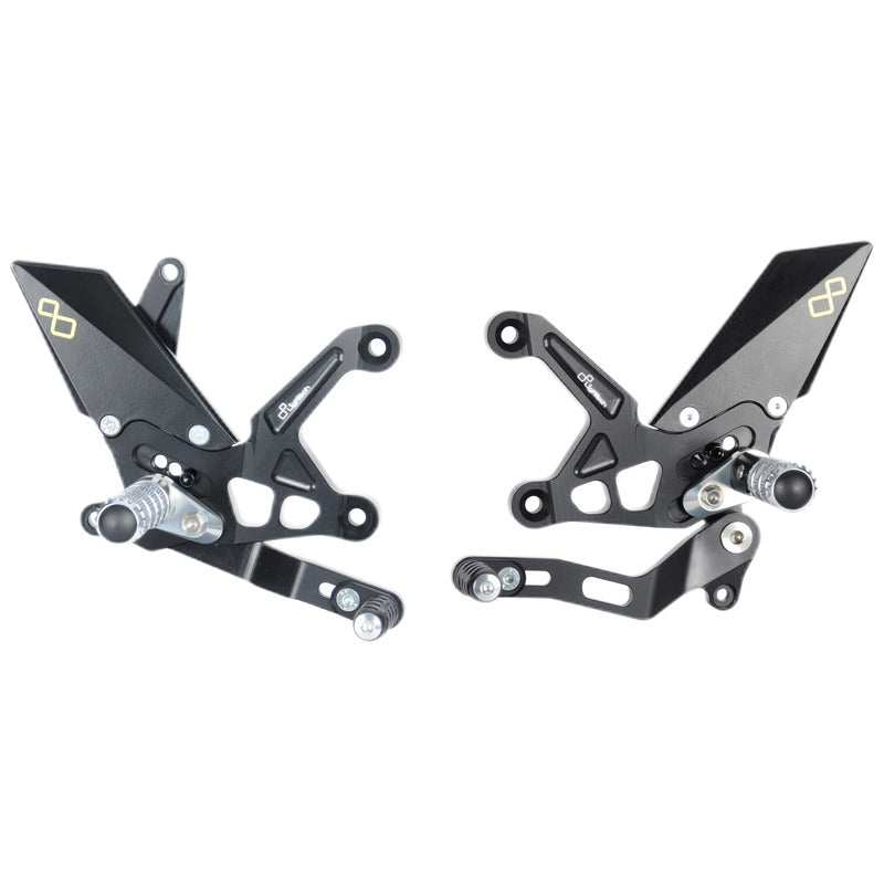 Ensemble de liaisons de frein réglable avec des repousses de bas de page fixe Kawasaki Z900 2017-2023