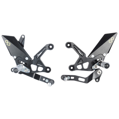 Ensemble de liaisons de frein réglable avec des repousses de bas de page fixe Kawasaki Z900 2017-2023