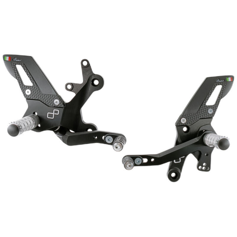 Ensemble de liaisons de frein réglable avec des repousses de pied fixe (utilisation de la piste) Kawasaki Ninja 500 2024+