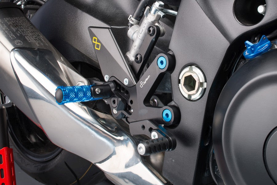 Ensemble d'interrupteurs de frein réglable avec repose-pieds pliants Suzuki GSX-S 1000 2015+