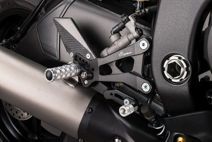 Ensemble de liaisons de frein réglable avec des repousses de bas de page fixes Yamaha R6 2008-2016