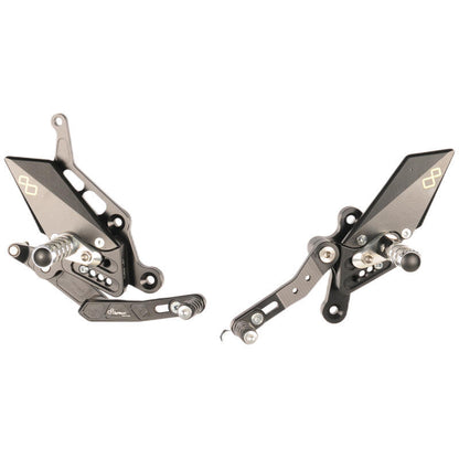 Ensemble de liens de frein réglable avec les repousses de bas de pied fixes Yamaha MT-07 2014+