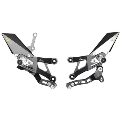 Ensemble d'interrupteurs de frein réglable avec repose-pieds pliants et modèle d'interrupteur standard Yamaha R3 2015+